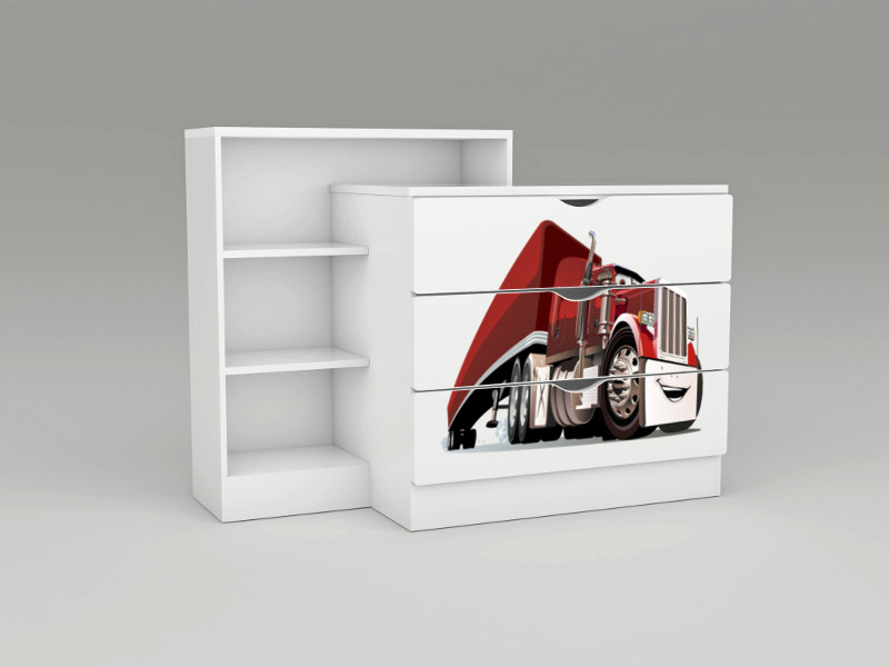 Becks komoda XXL DUO Truck červený